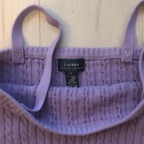 Vintage Ralph Lauren Cable Crop Top Sz L - Picture 3 of 5